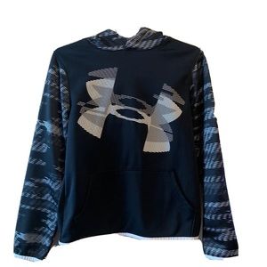 Under Armour UA Coldgear Hoodie  Sweatshirt Black Youth Large